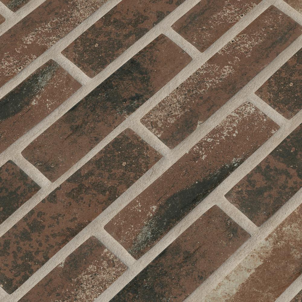 Msi Capella Red Brick 2 In X 10 Matte Porcelain Floor And Wall Tile 5 17 Sq Ft Case Ncapredbri2x10 The Home Depot Msi Capella Red Brick 2 In X 10