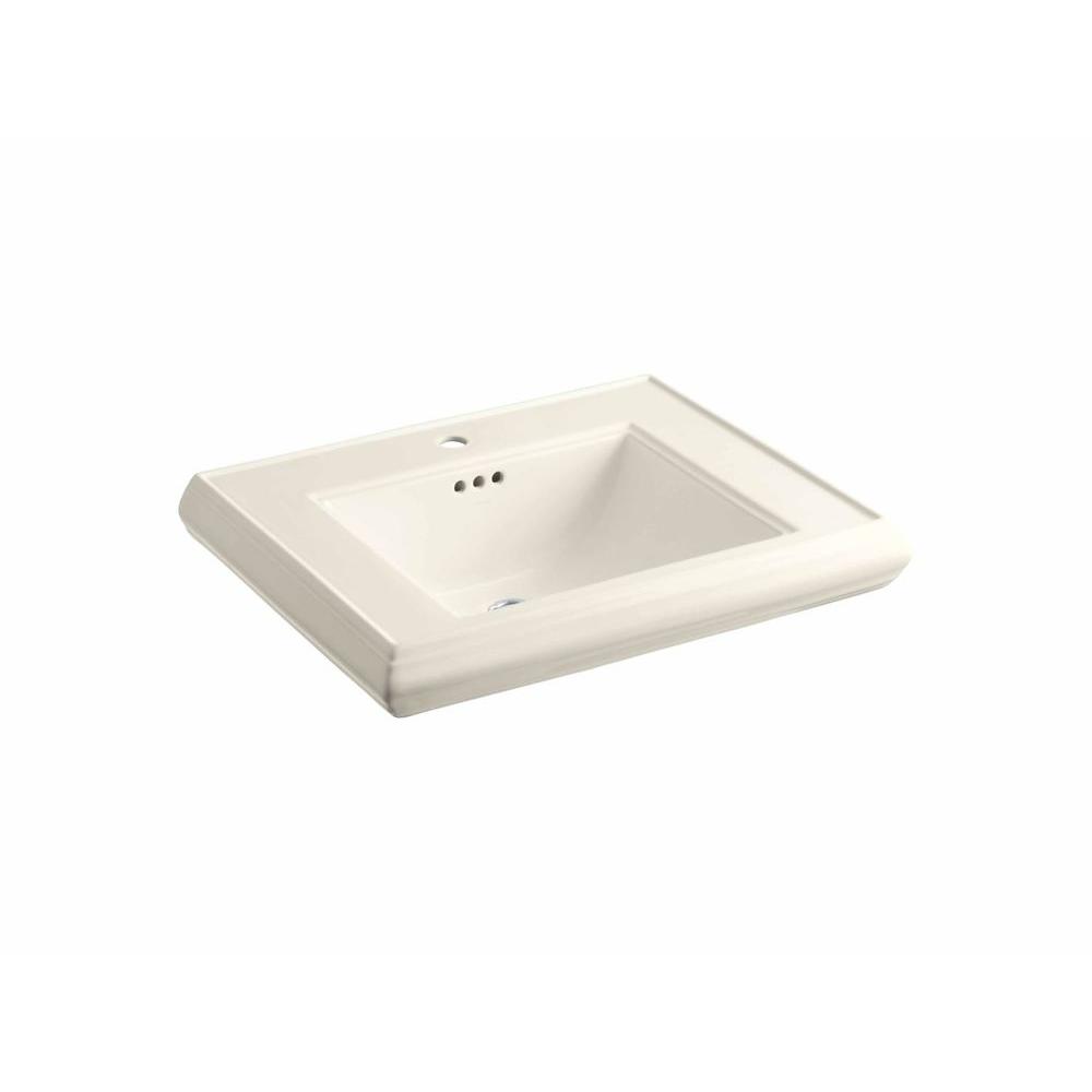 KOHLER Memoirs 5-3/8 in. Ceramic Pedestal Sink Basin in Biscuit with ...