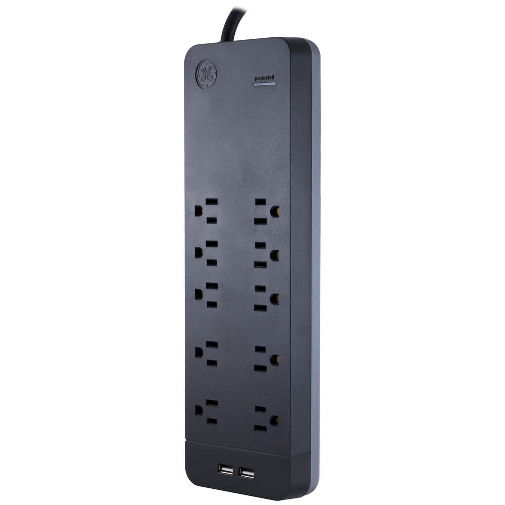 GE 10Outlet 2USB Ultra Pro Surge Protector with 4 ft. Cord37746 The Home Depot