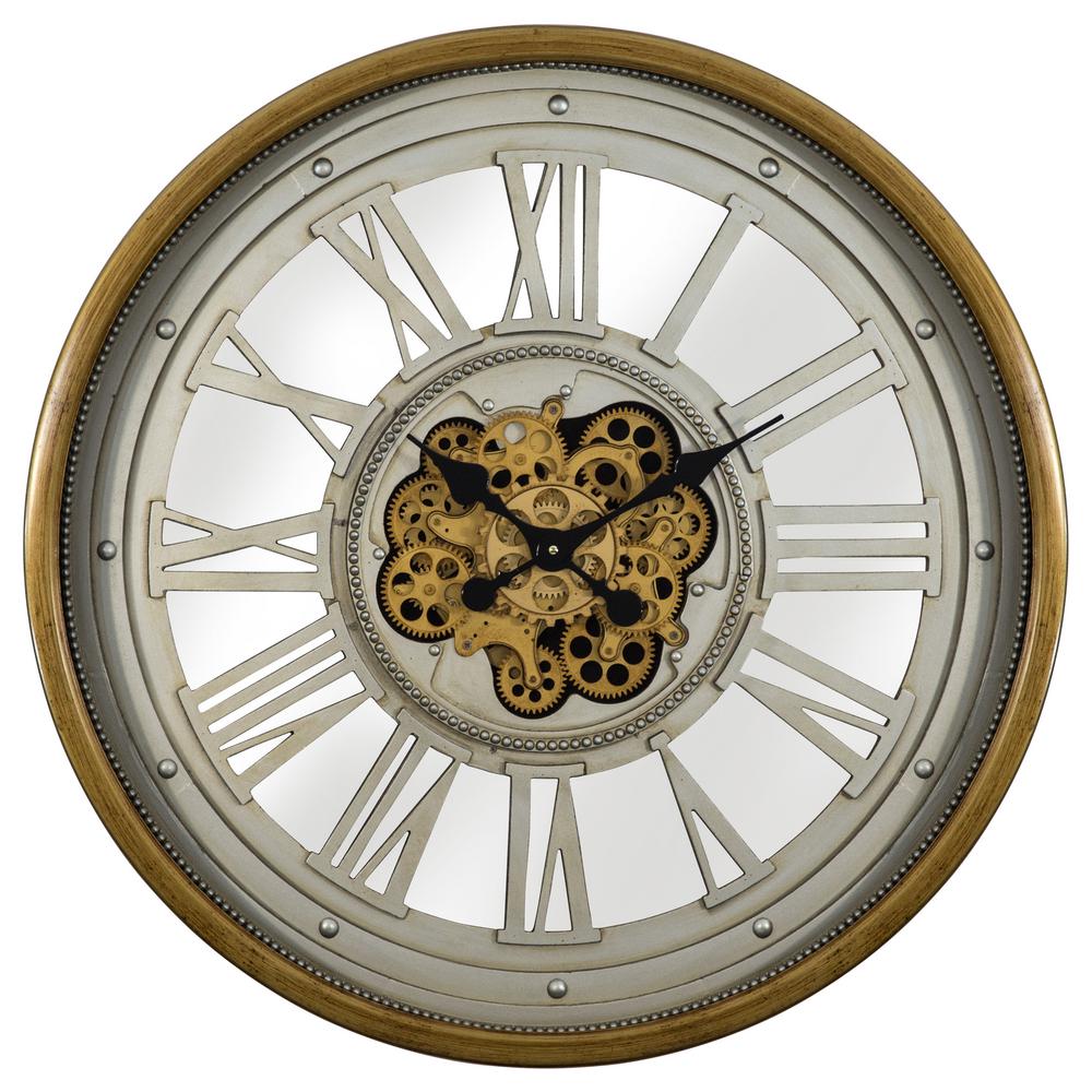 Yosemite Home Decor Pewter Gear Clock, Gold/ Silver/ Black was $406.0 now $251.66 (38.0% off)