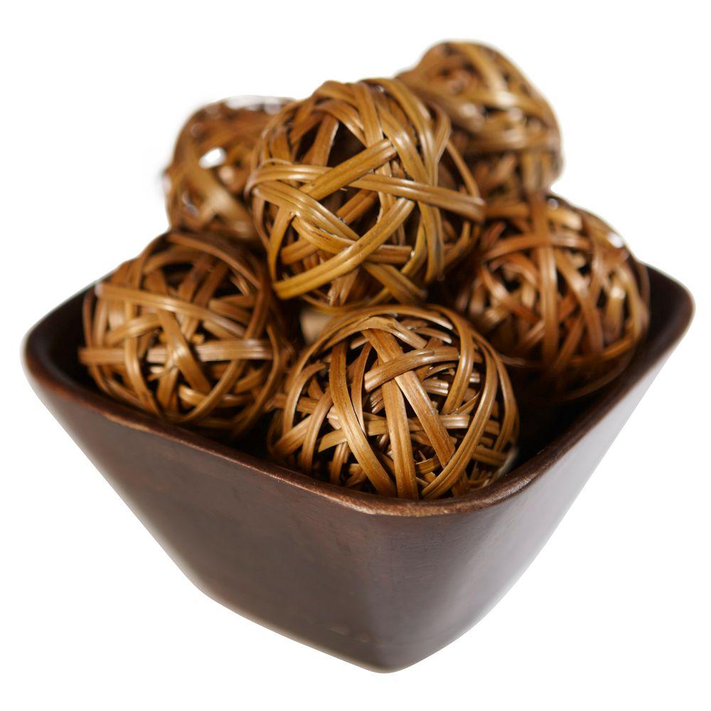 Nearly Natural 2 25 In H Brown Decorative Balls Set Of 12 3022