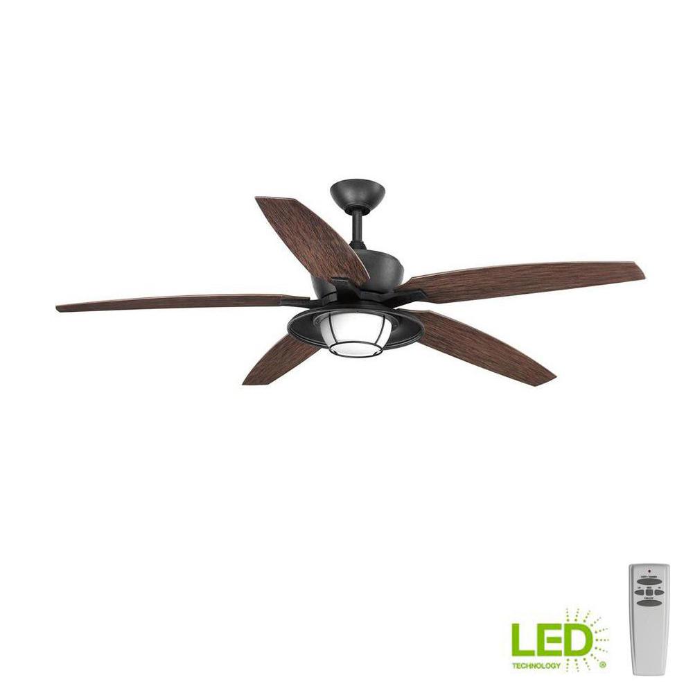 Progress Lighting Montague Collection 60 In Led Forged Black Progress Lighting Montague Collection 60 In Led Forged Black Ceiling Fan With Light Kit And Remote