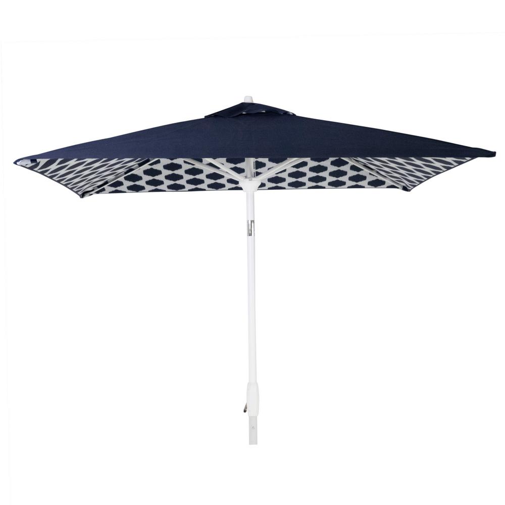 Hampton Bay 6 Ft Market Tilt Patio Umbrella In Navy Peacoat 9870 01299900 The Home Depot