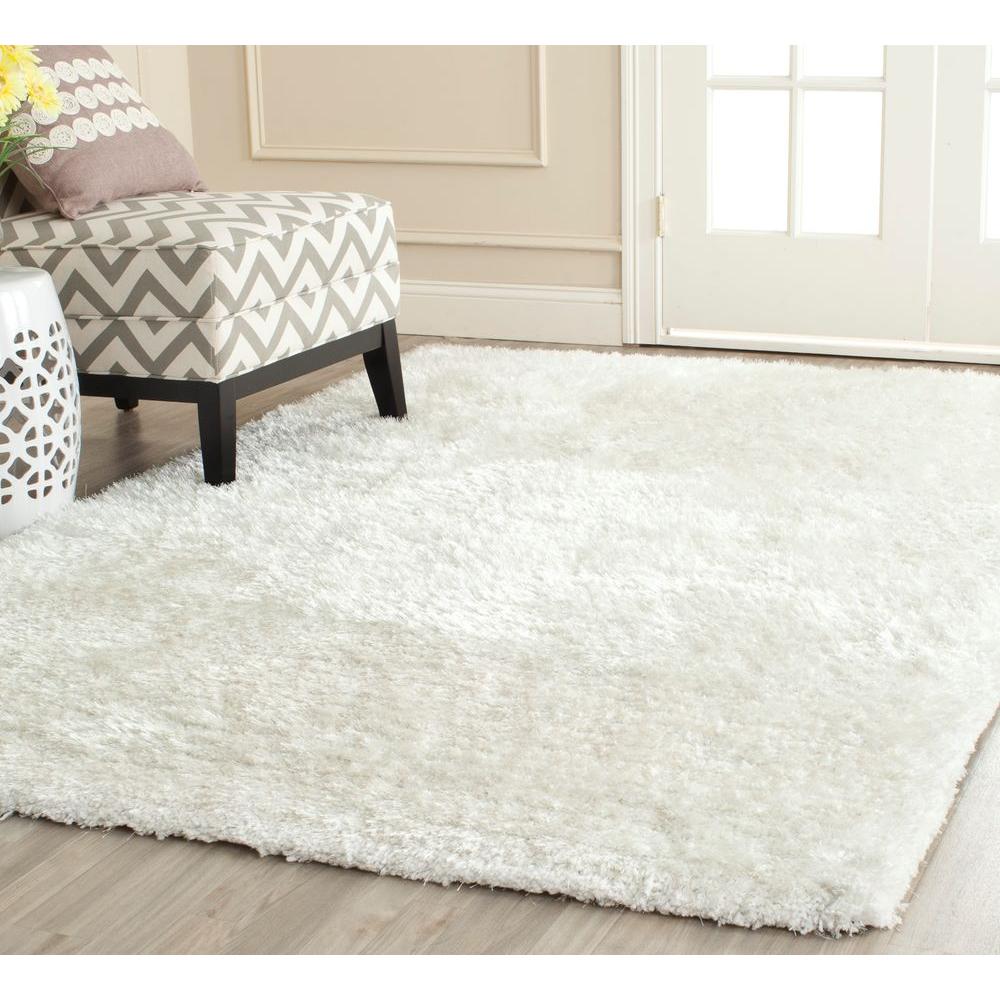 Safavieh South Beach Shag Snow White 8 Ft X 10 Ft Area Rug