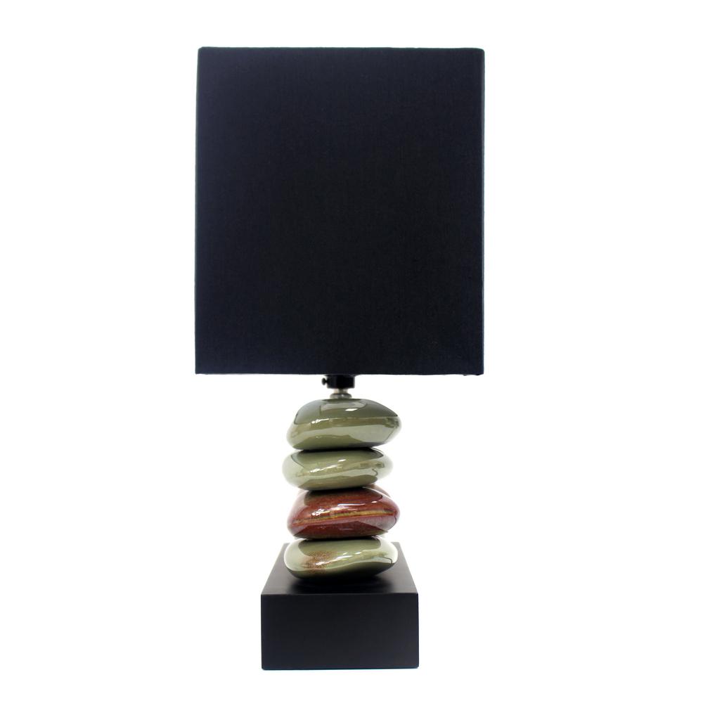 stacked stone table lamp