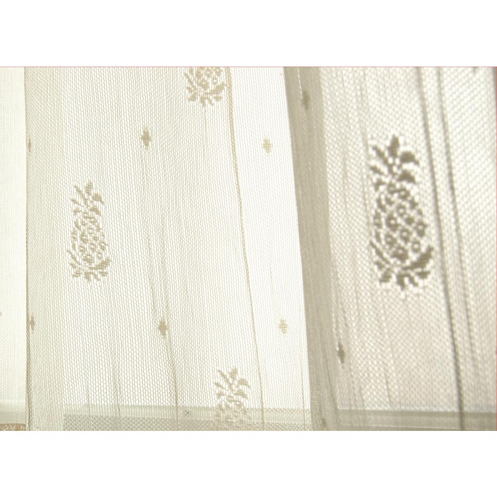 Heritage Lace Pineapple 45 in. L Polyester Valance in Ecru7170E4515