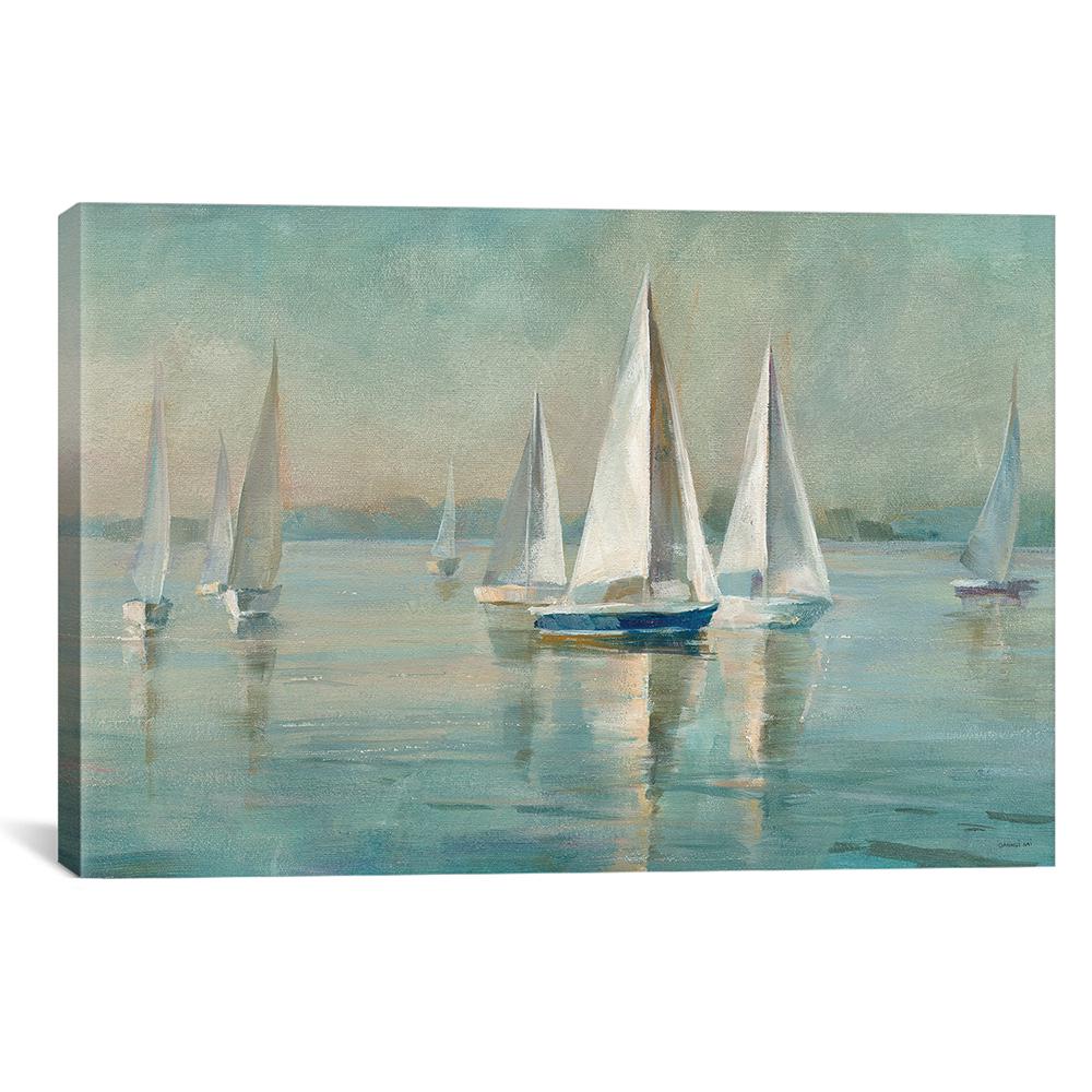 Icanvas Sailboats At Sunrise By Danhui Nai Canvas Wall Art