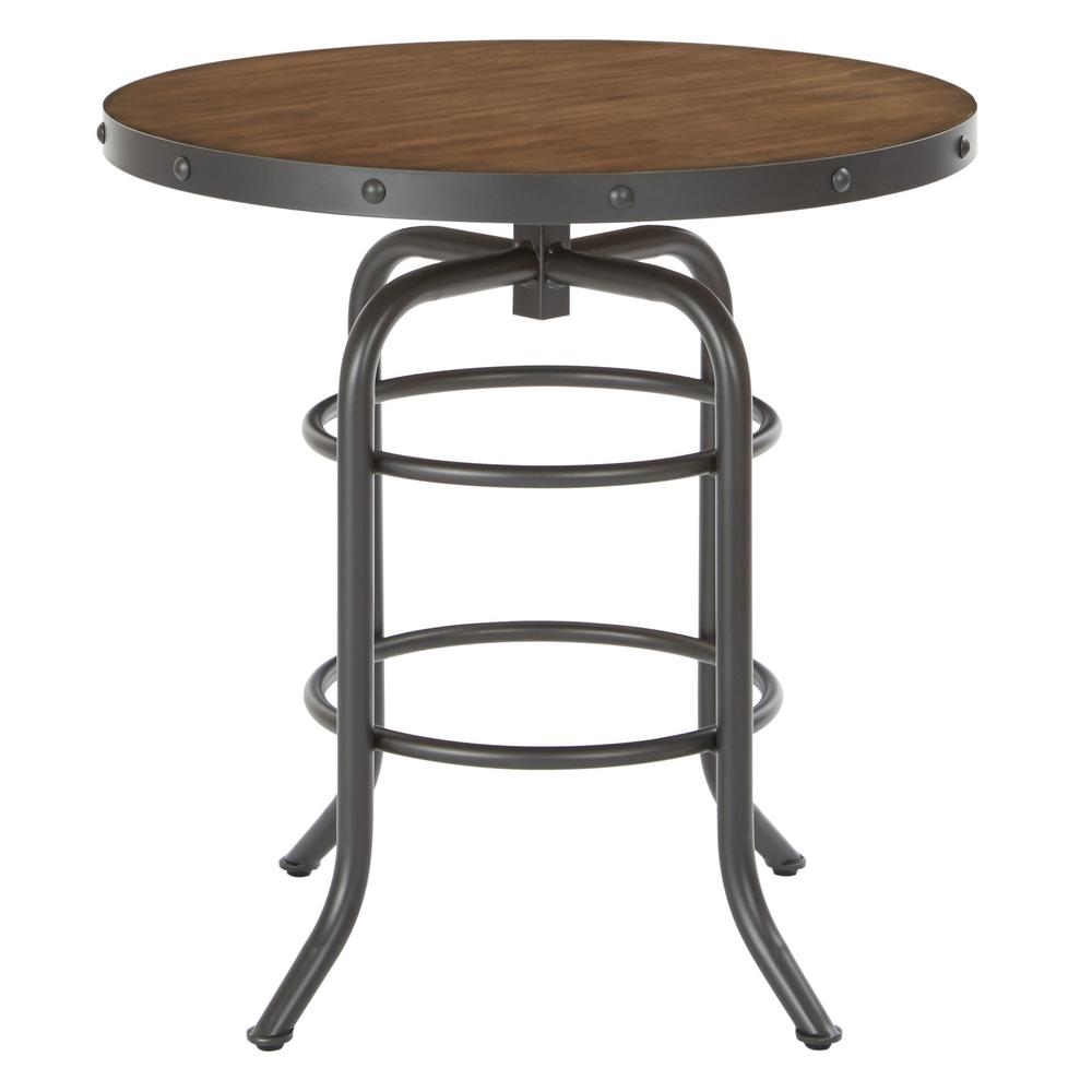 OSP Home Furnishings Batson Table with Sandstone Top and Gunmetal Base ...