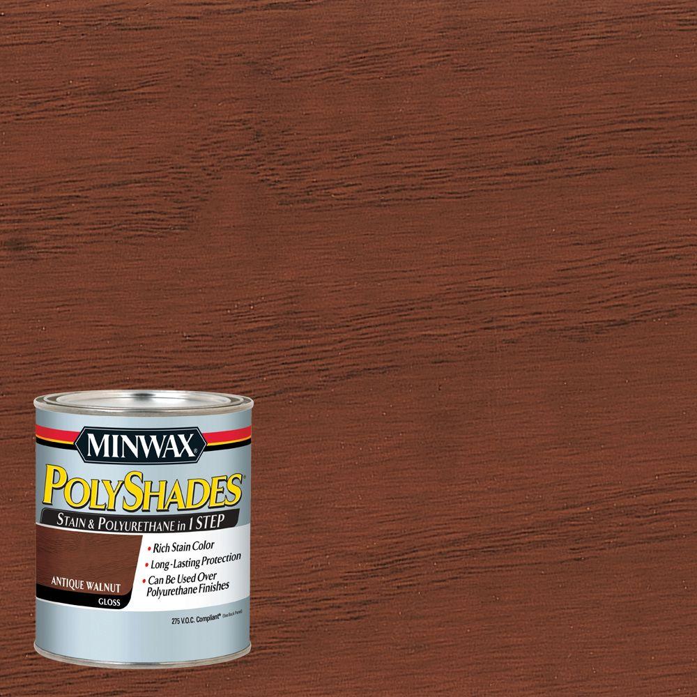 Varathane 1 qt. Dark Walnut Stain and Polyurethane266159 The Home Depot