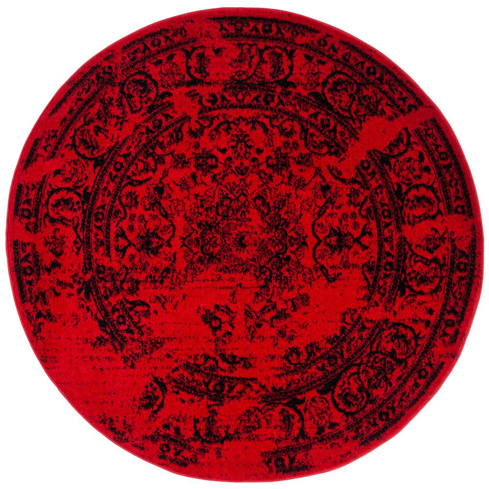 Safavieh Adirondack Red/Black 4 ft. x 4 ft. Round Area Rug-ADR101F-4R ...