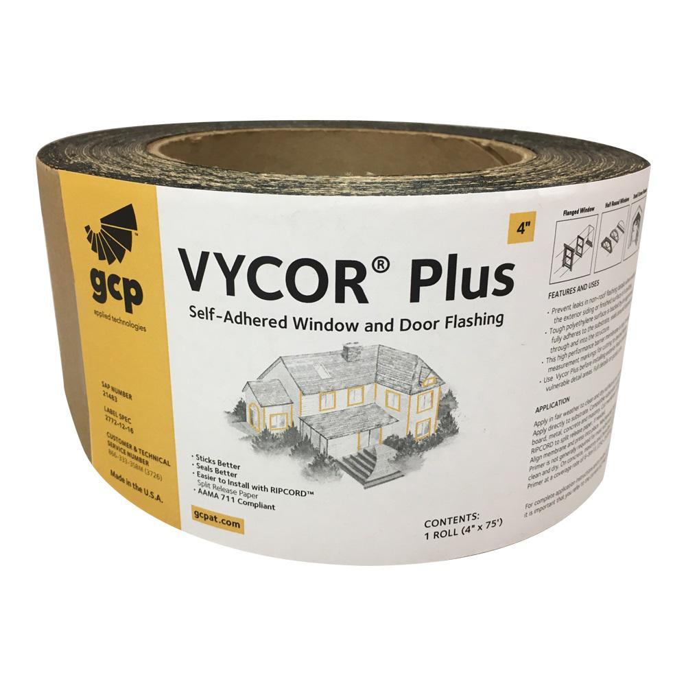 Gcp Applied Technologies Vycor Plus 4 In X 75 Ft Roll Fully Adhered Flashing 5003100 The 