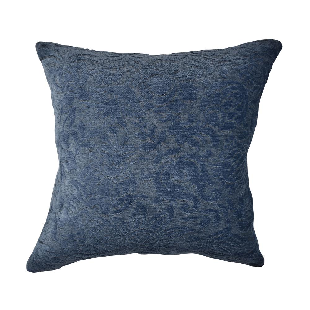 Vesper Lane Light Blue Damask Style Throw PillowDM02LBZ18I The Home