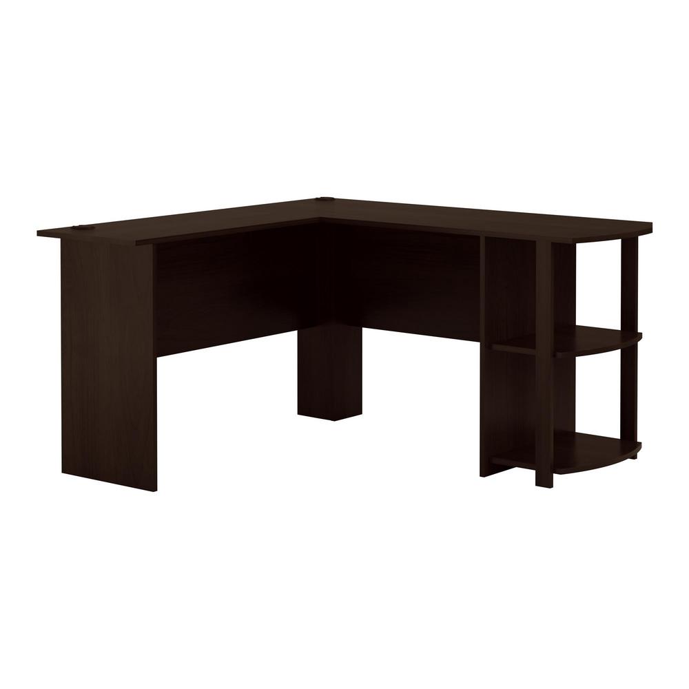 Ameriwood Home Quincy Espresso L Shaped Desk Hd88558 The Home Depot