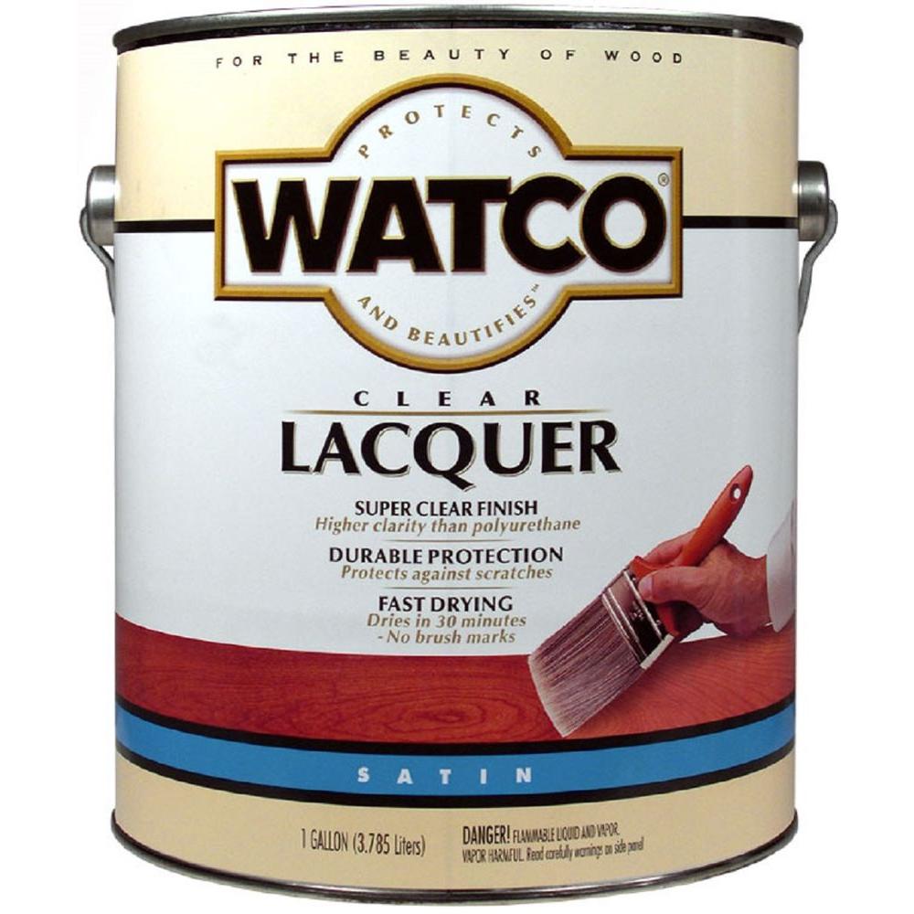 Watco 1 Gal Clear Satin Lacquer Wood Finish Case Of 2 63231