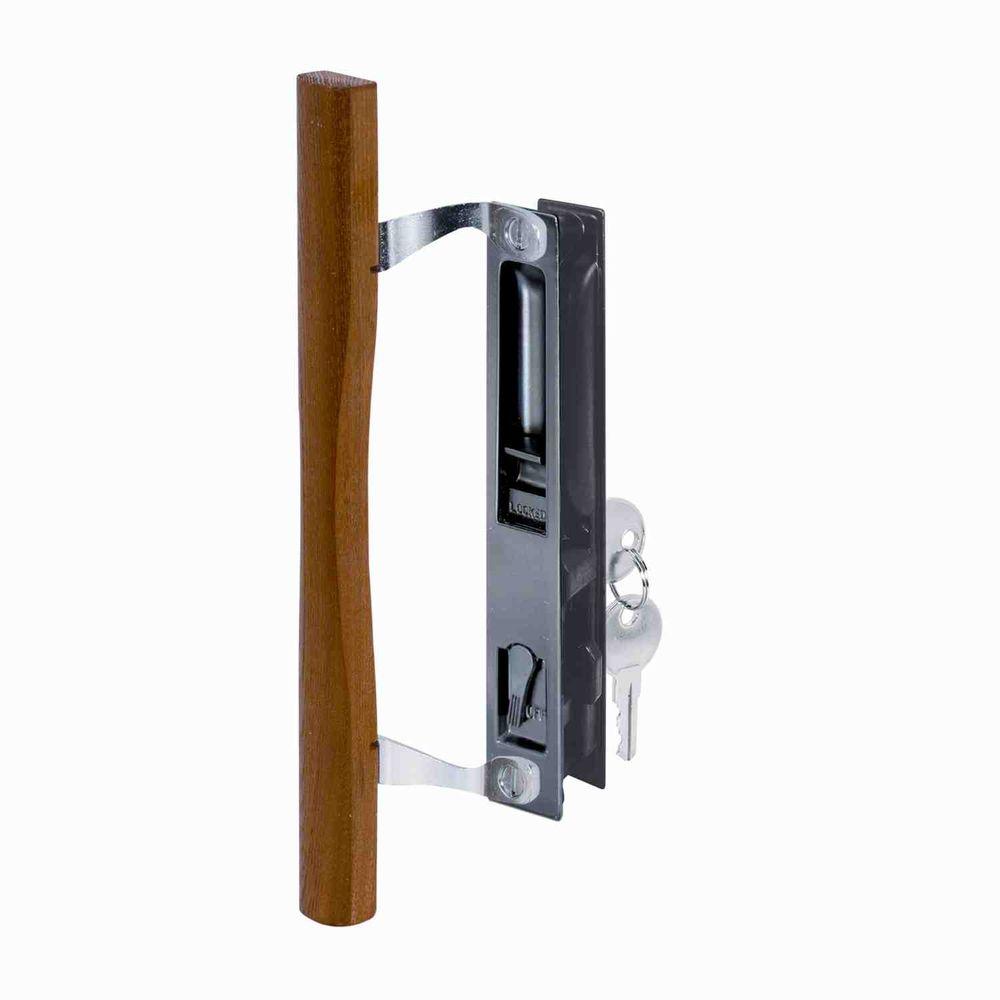 Flush Mounted Keyed Internal Hook Latch Mechanism with Wood Pull Handle