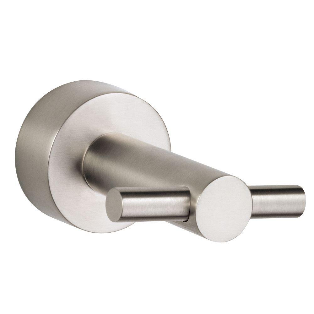 Danze Parma Double Robe Hook In Brushed Nickel D446161bn The Home Danze Parma Double Robe Hook In Brushed Nickel
