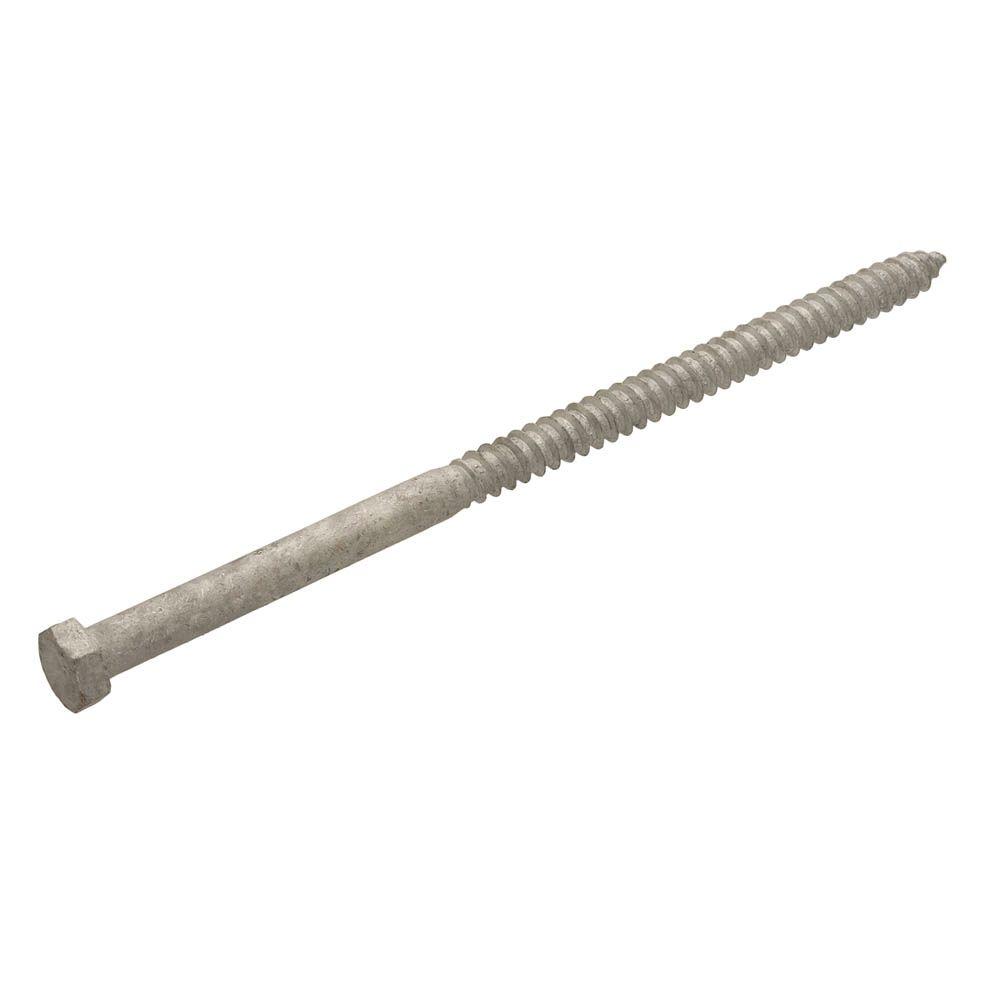 Hot Dip Galvanized 100 pcs Steel Hex Head Lag Screw Bolts 1//2 X 3-1//2