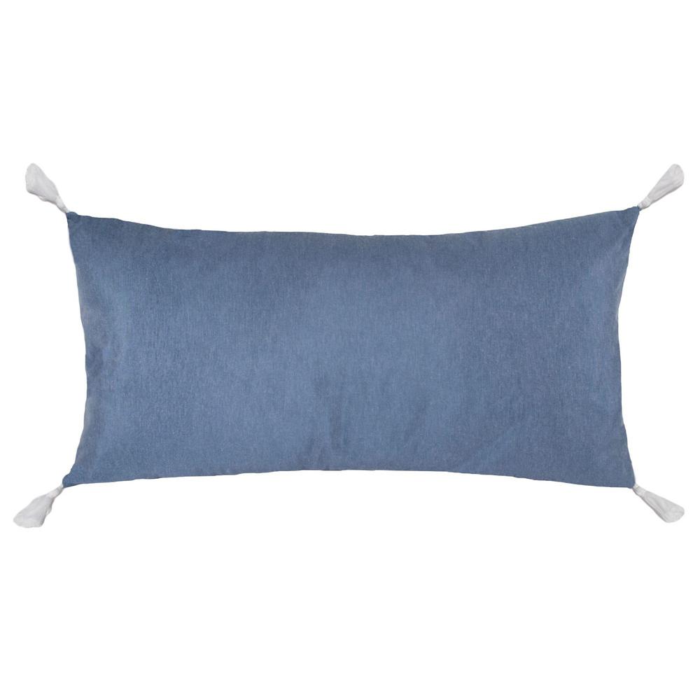 Oceanfront Resort OCEAN BLUES CHAMBRAY DEC. PILLOW 32 in. x in. 16