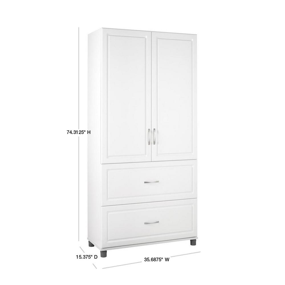32-Inch White Basics Classic Storage Cabinet//Armoire