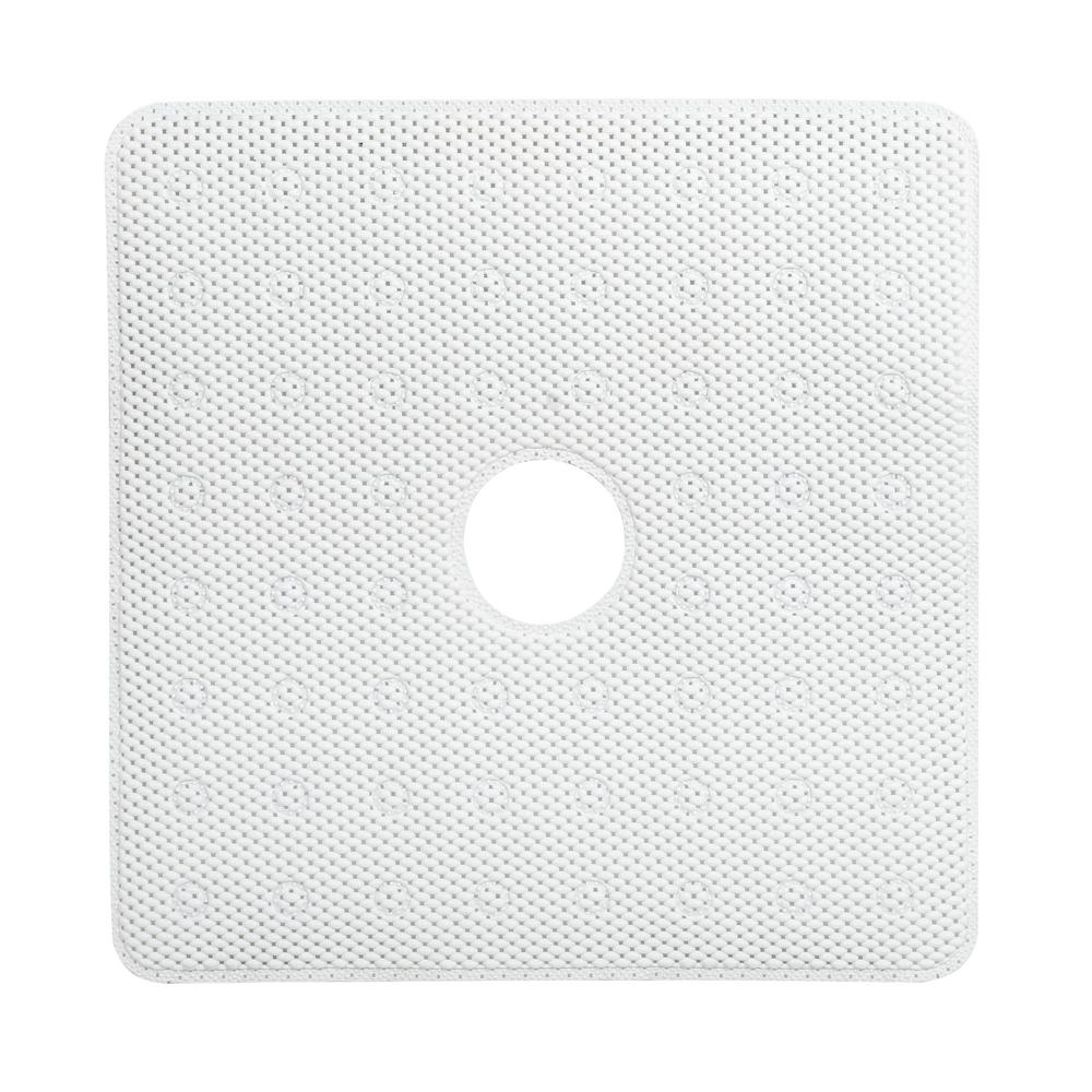 shower stall mat with drain hole