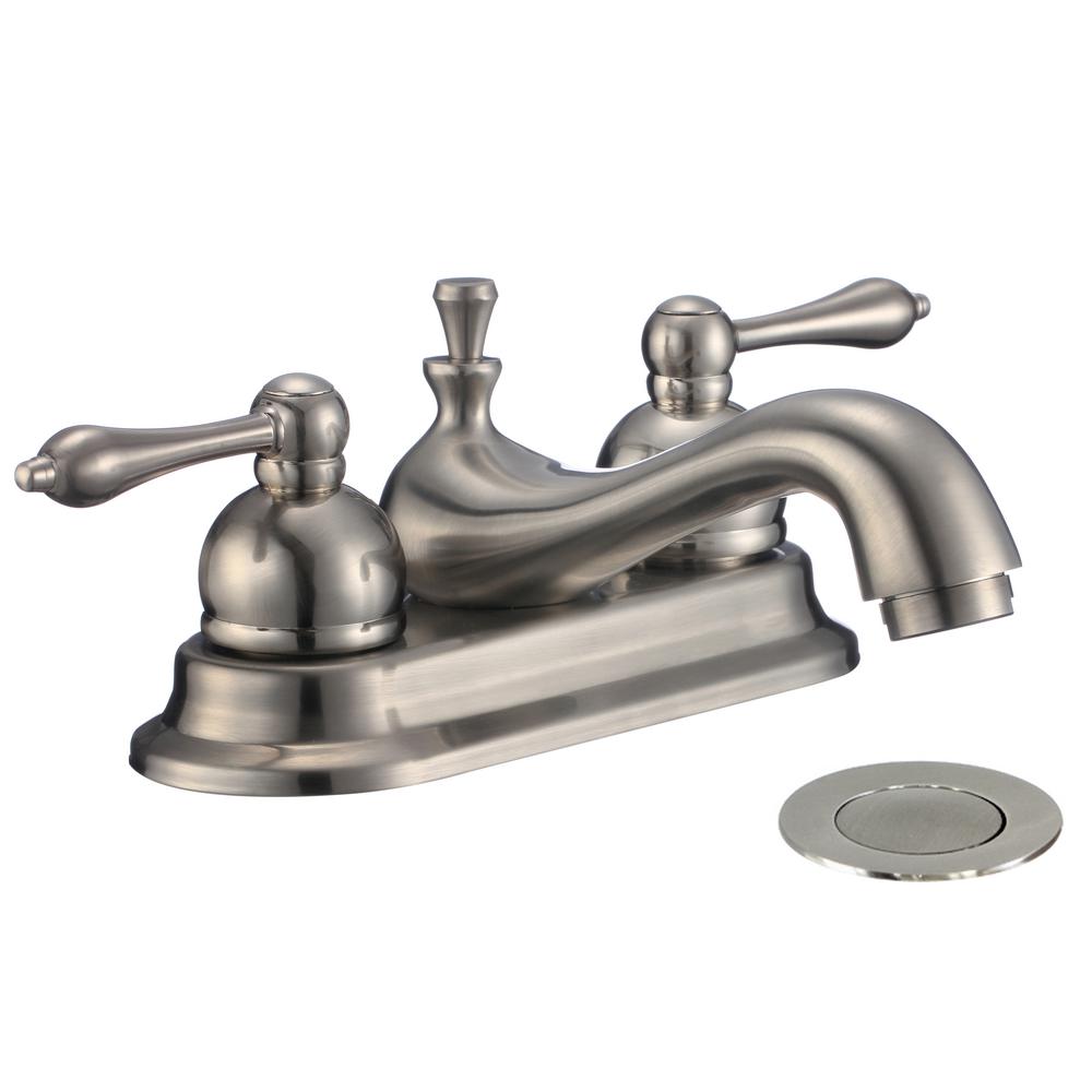 MOEN Ashville 4 in. Centerset 2Handle Bathroom Faucet with Microban