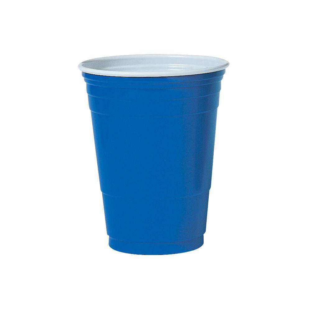 Solo Plastic Party Cold Drink Cups 16 Oz Blue 1000 Per Case Scc P16brl The Home Depot