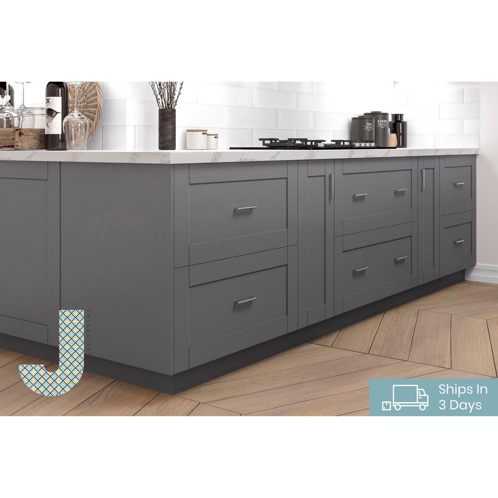 J Collection Shaker Assembled 9 In X 30 In X 14 In Wall Open Shelf Cabinet With Matching Interior In Gray Wos9 Gs The Home Depot