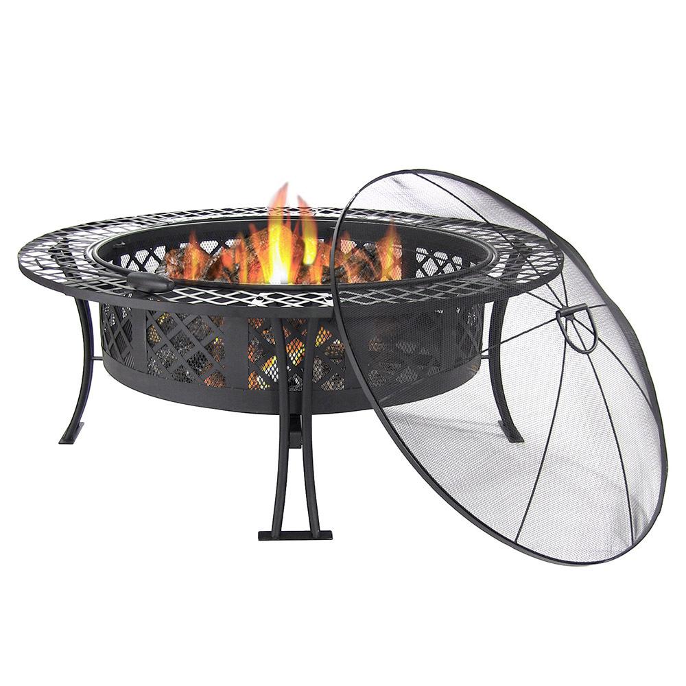 Cobraco 39 In X 14 In Diamond Mesh Fire Pit Fb8008 The Home Depot