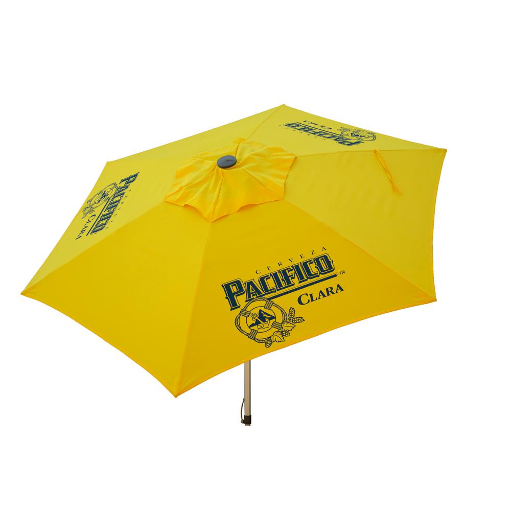 Destinationgear Pacifico 8 5 Ft Aluminum Tilt Patio Umbrella In Aluminum Tilt Patio Umbrella In Yellow Polyester