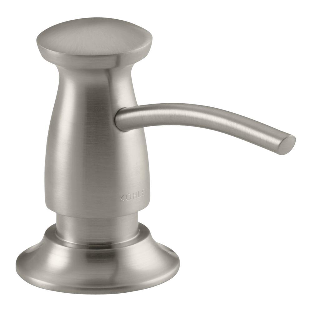 Transitional Design Soap Lotion Dispenser In Vibrant Brushed Nickel