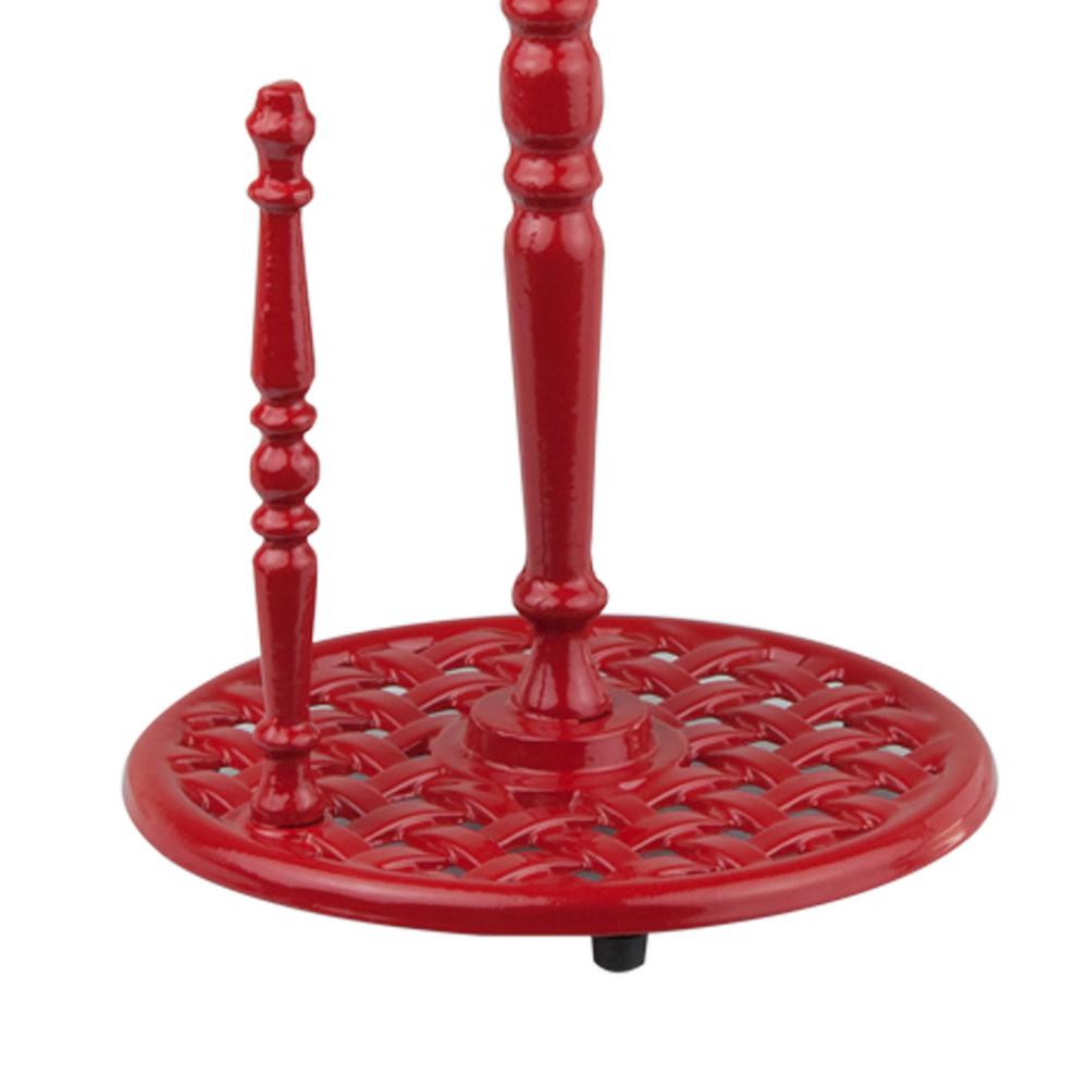 Cast Iron Rooster Paper Towel Holder In Red Cast Iron Rooster Paper Towel Holder In Red
