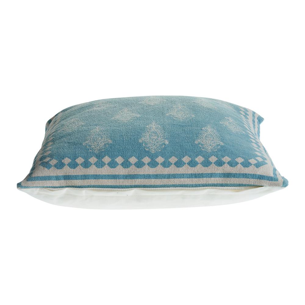 Lr Home Classic 20 In X 20 In Damask Persian Motif Blue Square