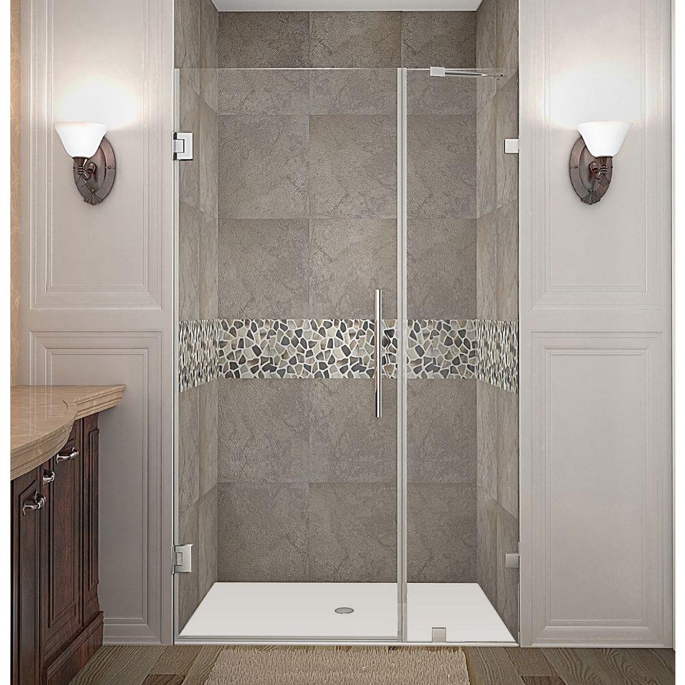 Aston Nautis 36 In X 72 Frameless Hinged Shower Door Chrome Aston Nautis 36 In X 72 Frameless Hinged Shower Door Chrome With