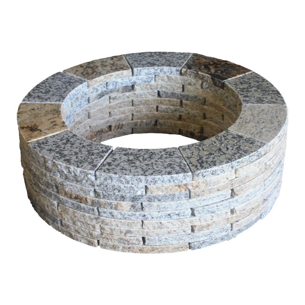 44 in. Random Stone Limestone Fire Pit Kit-RSFPL - The ...