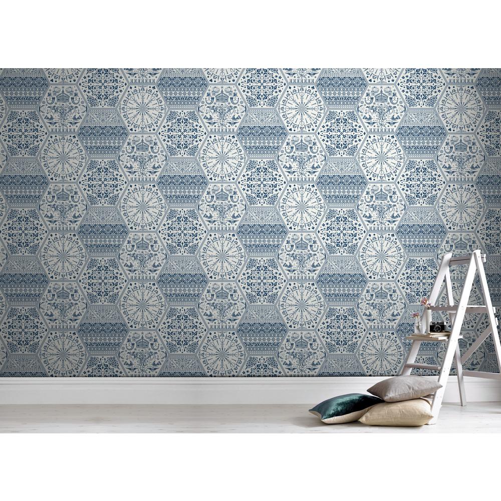 home depot blue and white wallpaper