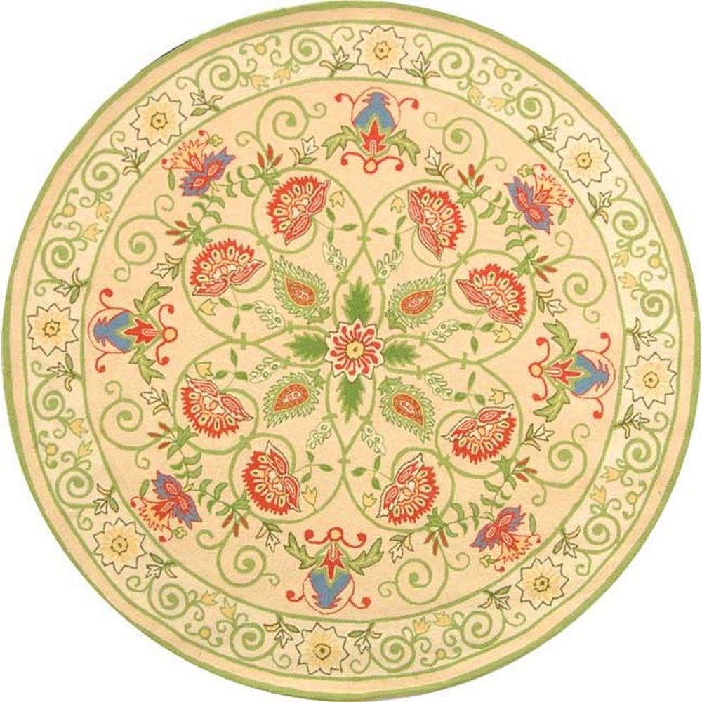 Safavieh Heritage Beige/Green 8 ft. x 8 ft. Round Area RugHG640A8R