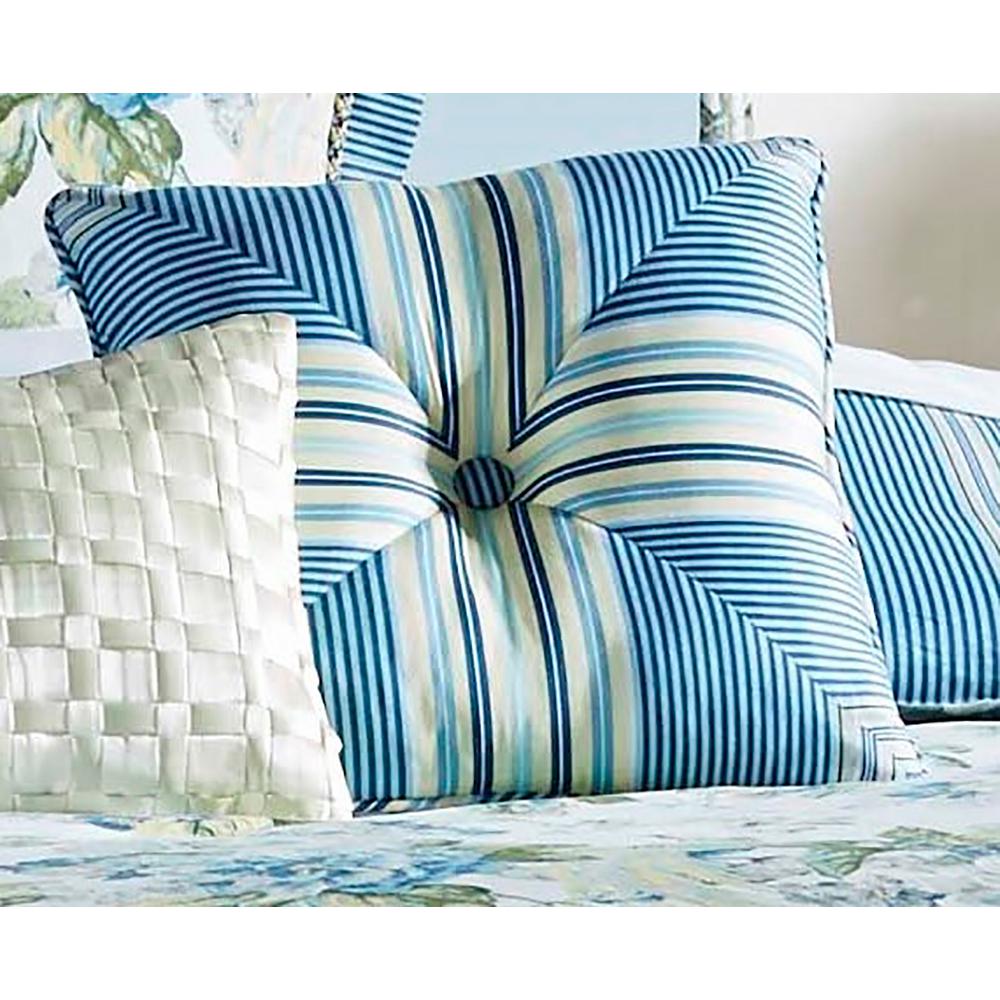 Waverly Floral 4 Piece Porcelain Stripes King Comforter Set