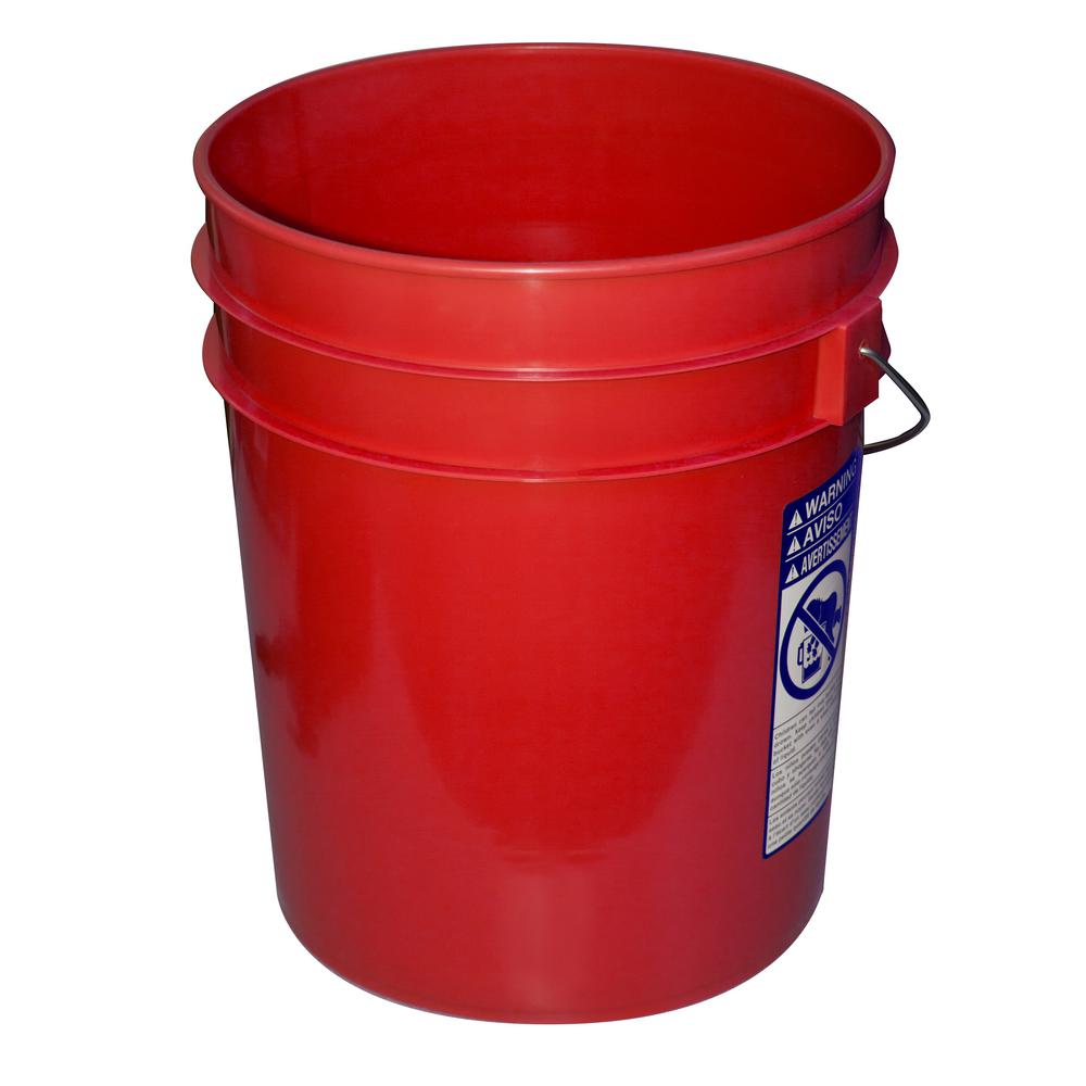 HANDy Paint Pail 1 qt. Red Paint Pail with Strap and Brush