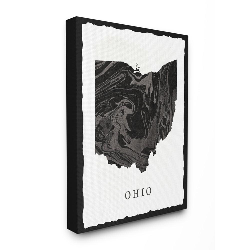 Stupell Industries 30 In X 40 Black And Grey Marbled Paper