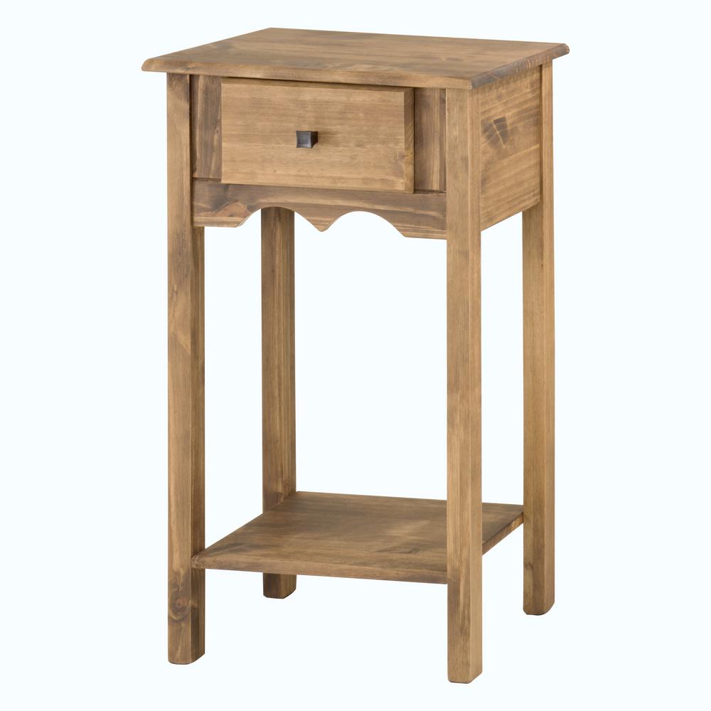 Manhattan Comfort Jay 35.43 in. Tall Nature End Table with 1Full