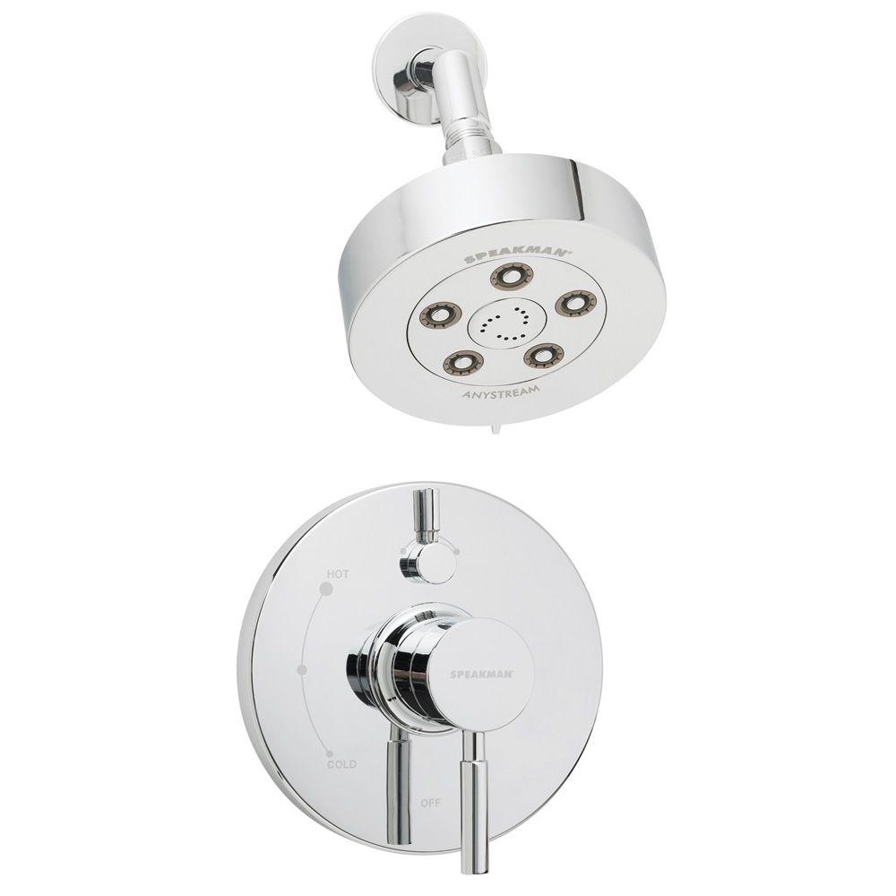 MOEN Banbury SingleHandle 1Spray 1.75 GPM Shower Faucet with Valve in