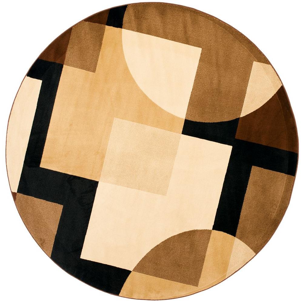 Safavieh Porcello Black/Multi 7 ft. x 7 ft. Round Area RugPRL68449091