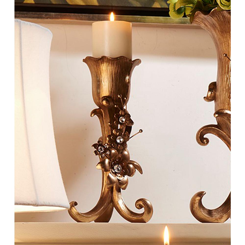 12 in. Athena Bronze Candle HolderK4279C1 The Home Depot