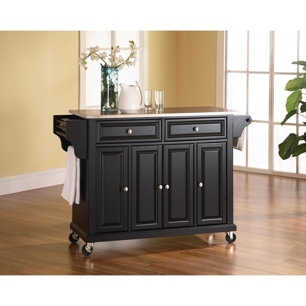 Crosley Black Kitchen Cart With Granite Top Kf30004ebk The This Review Is From Black Kitchen Cart With Stainless Steel Top