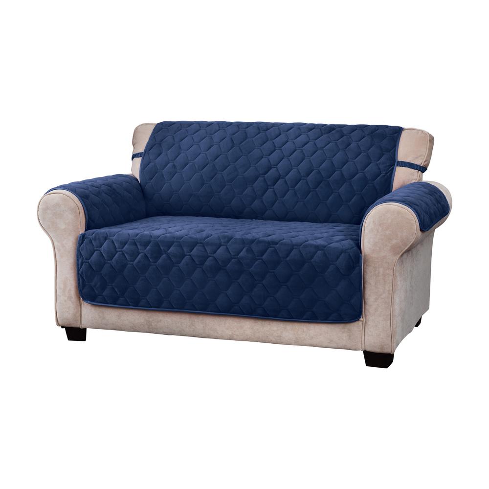 Innovative Textile Solutions Navy Logan Micro Velvet Xlsofa Navy Logan Micro Velvet
