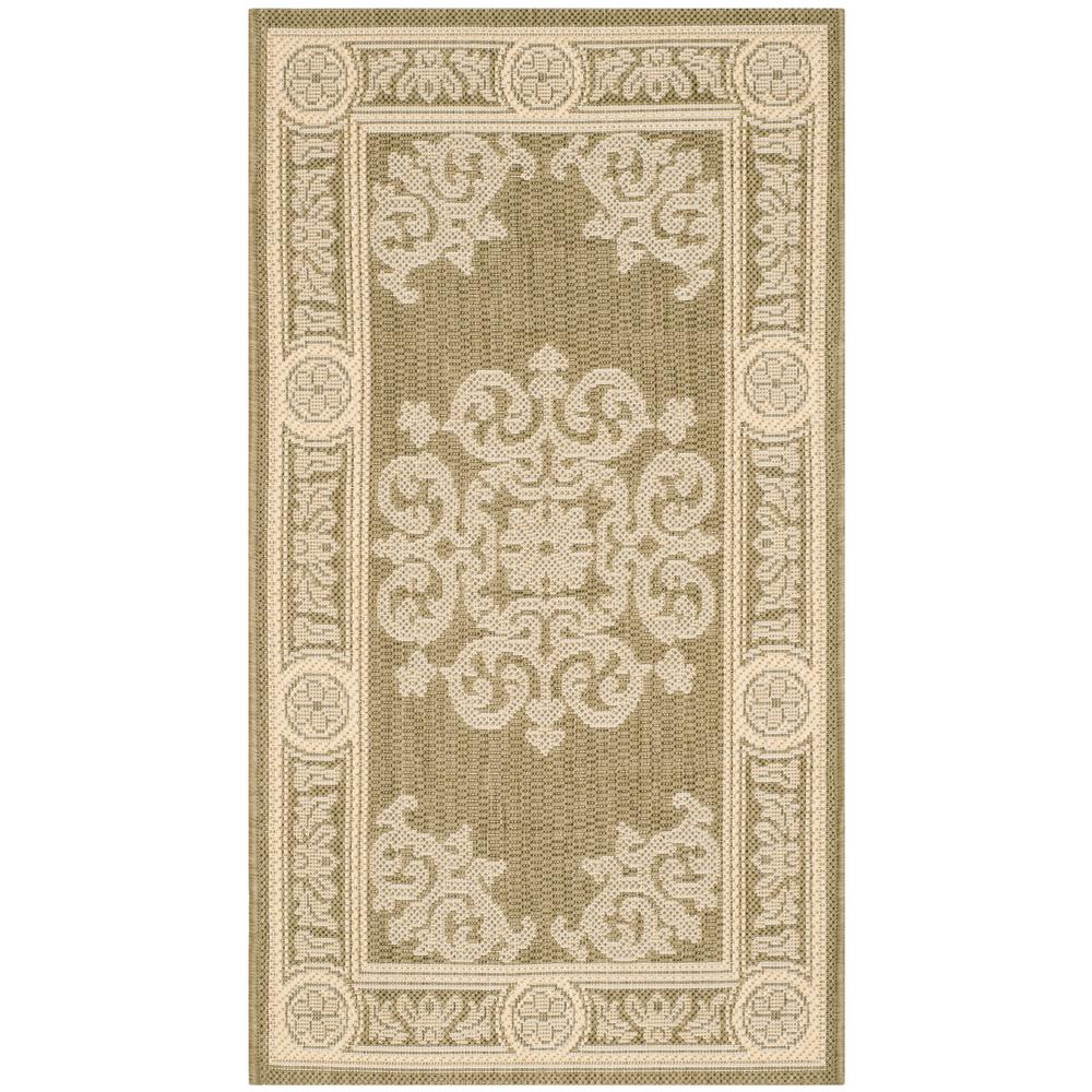 Safavieh Courtyard Olive/Natural 2 ft. x 4 ft. Indoor/Outdoor Area Rug