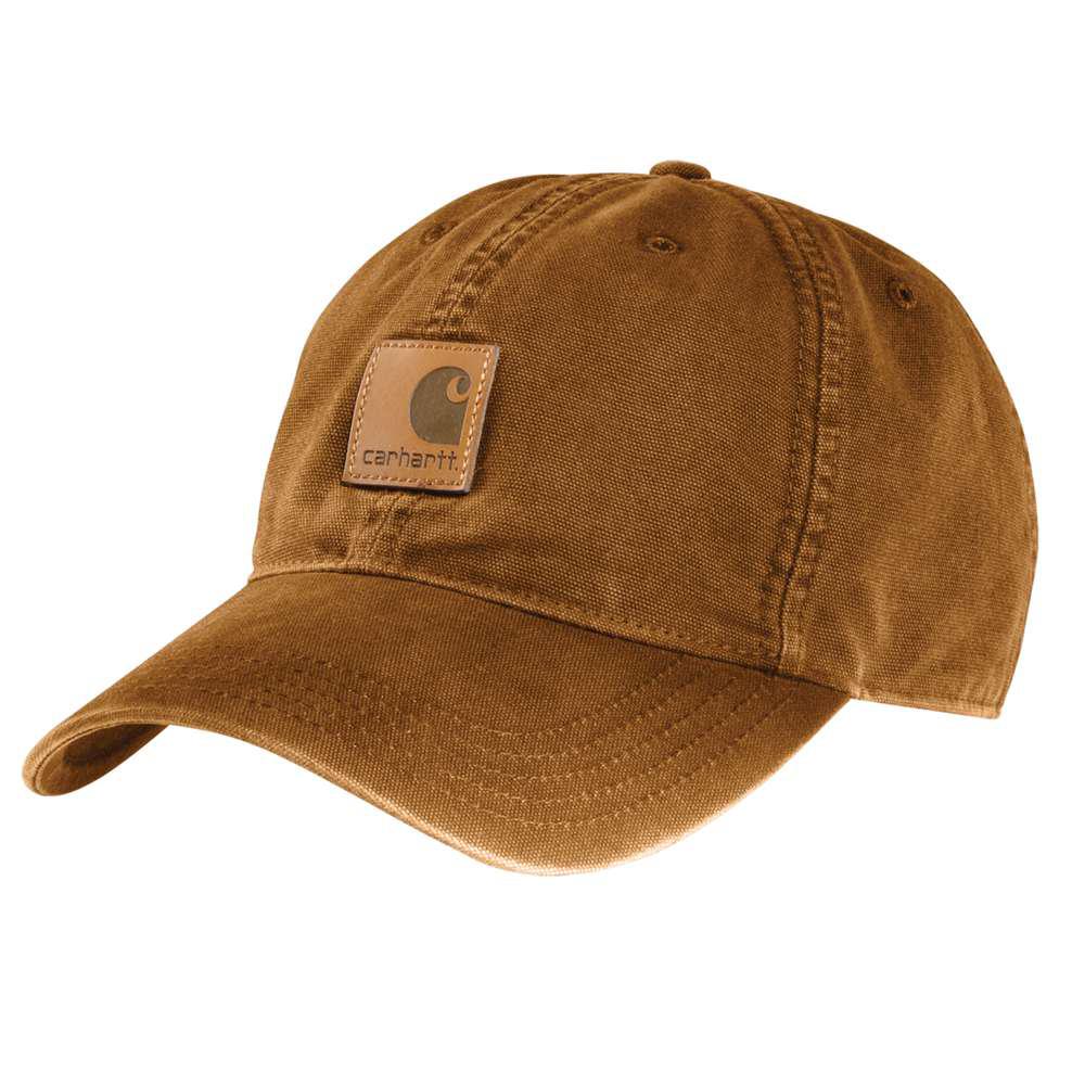 Carhartt Men's OFA Dark Khaki Cotton Cap Headwear-100286-253 - The Home ...