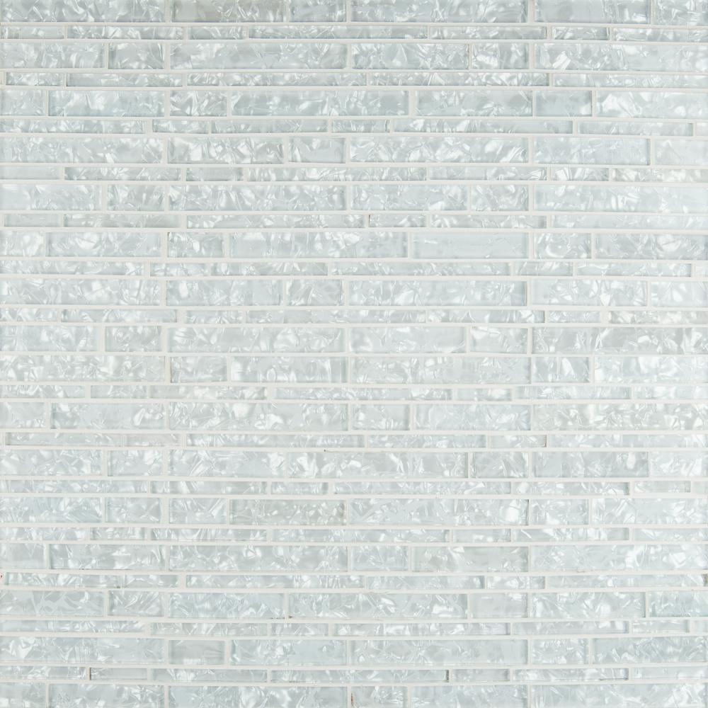 MSI Akoya Brick 12 in. x 12 in. x 8 mm Glass MeshMounted Mosaic Wall Tile (1 sq. ft.)GLSBRK