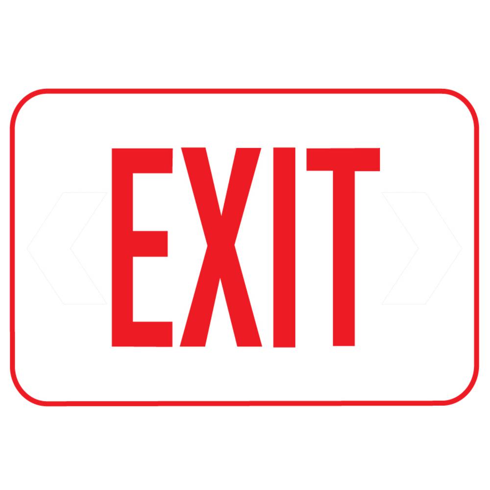 12 in. x 8 in. Plastic White Exit 4 in 1 Egress Sign-PSE-0089 - The ...