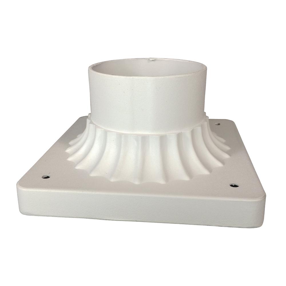Canby 5 In White Post Base Mount Canby 5 In White Post Base Mount